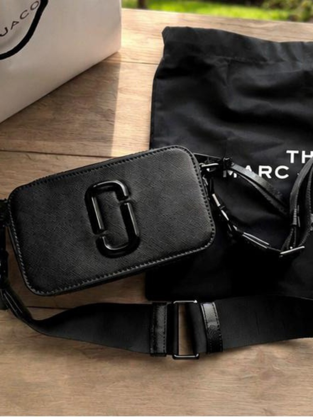 Marc Jacobs Black Leather Crossbody Belt Bag